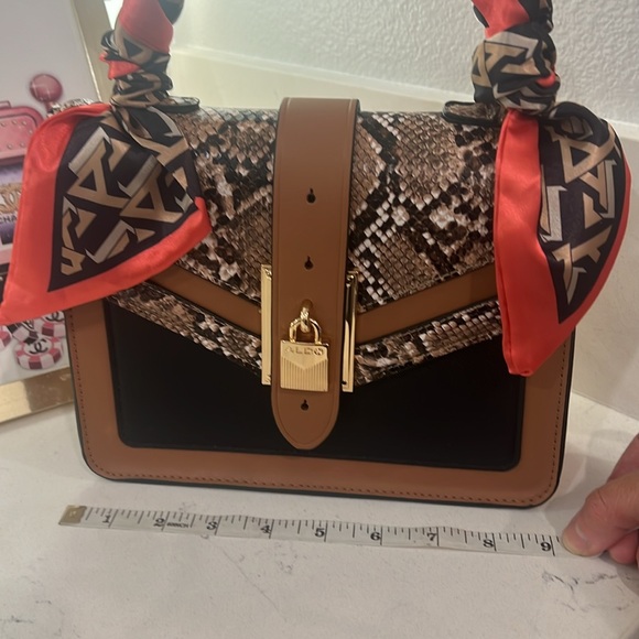 Snake print color block Aldo satchel bag (LIKE NEW) - Picture 2 of 12